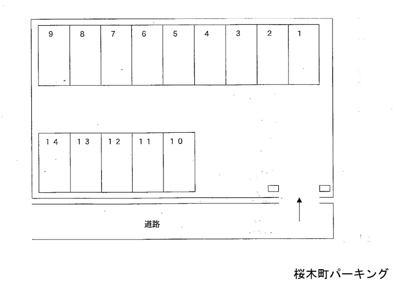 桜木町パーキングの駐車配置図