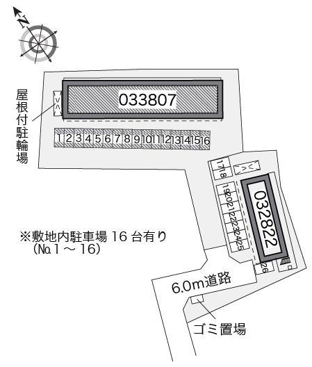 オークヒルズＣ(33807)の駐車配置図