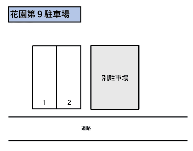 花園町第９駐車場 ⑪の駐車配置図