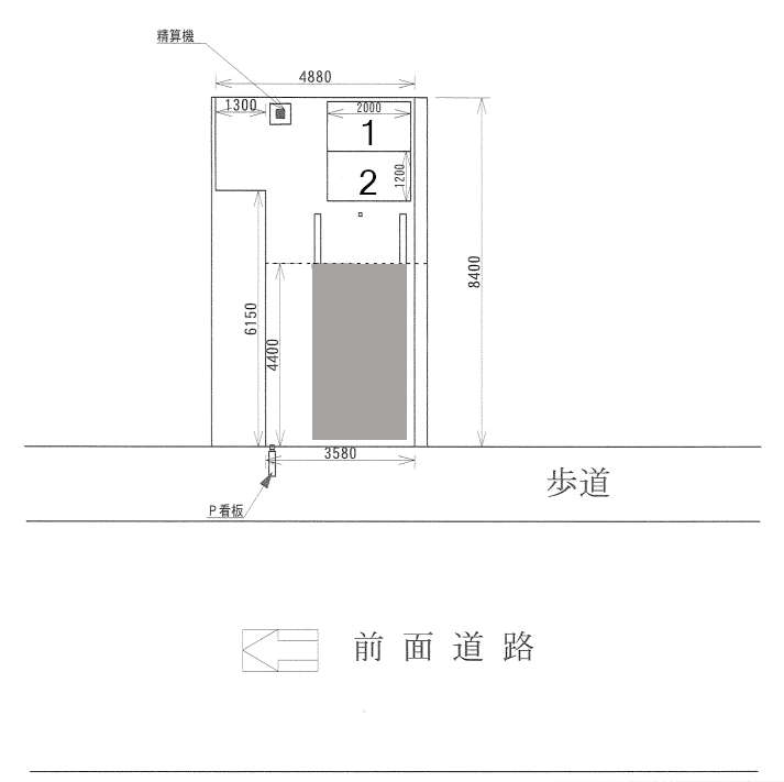 パークフィールド上野７丁目第２の駐車配置図