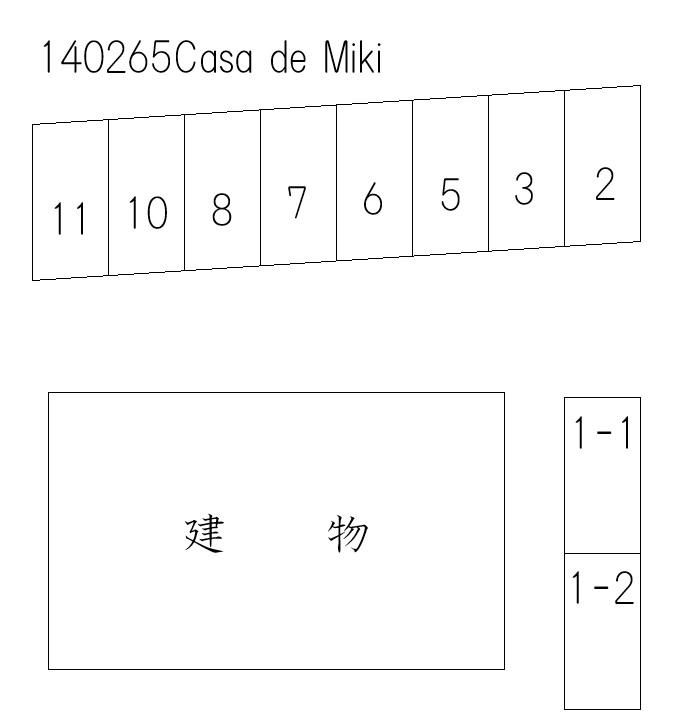 Casa　de　Ｍｉｋｉの駐車配置図