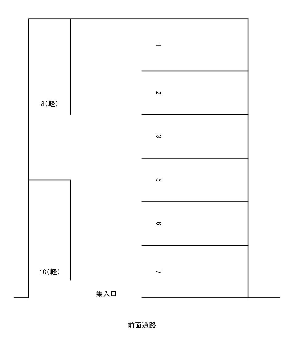 すみれ野駐車場の駐車配置図