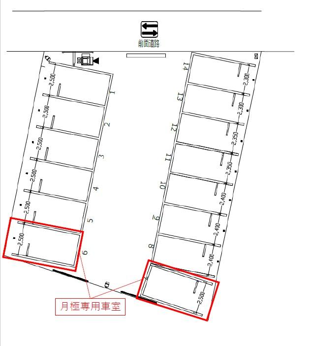 KF-Park杉並成田東の駐車配置図