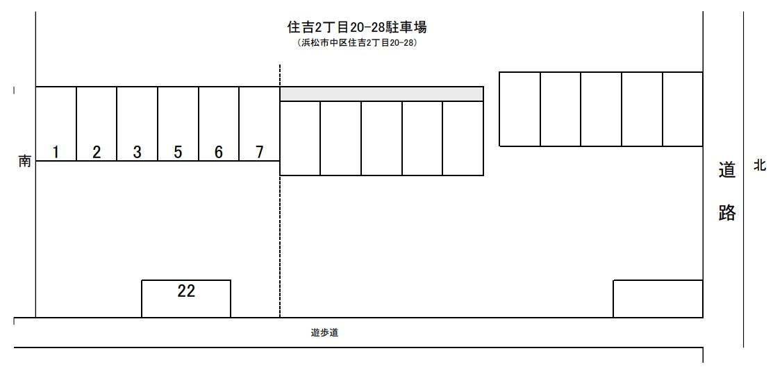 住吉2丁目20-28駐車場の駐車配置図