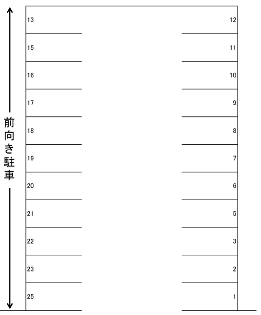 西宿吉田パーキングの駐車配置図