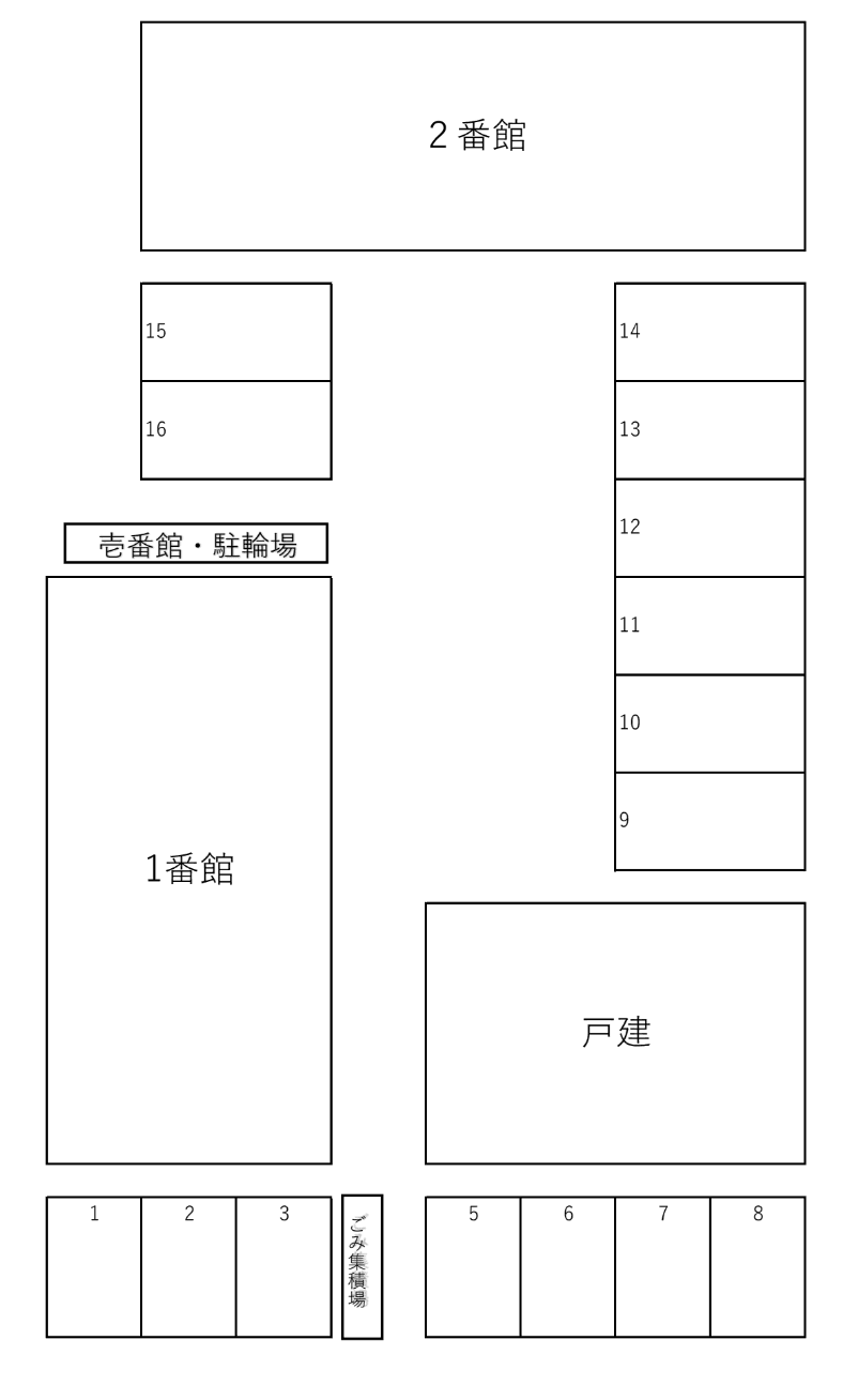 ウィンディア駐車場の駐車配置図