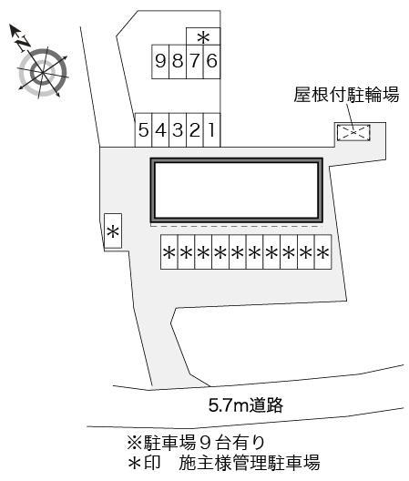 梨乃木坂二番館(14053)の駐車配置図