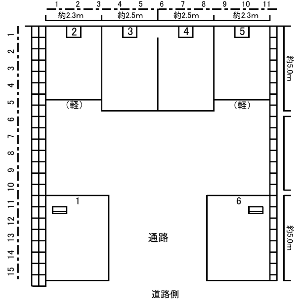 Ｍパーク上福元５の駐車配置図