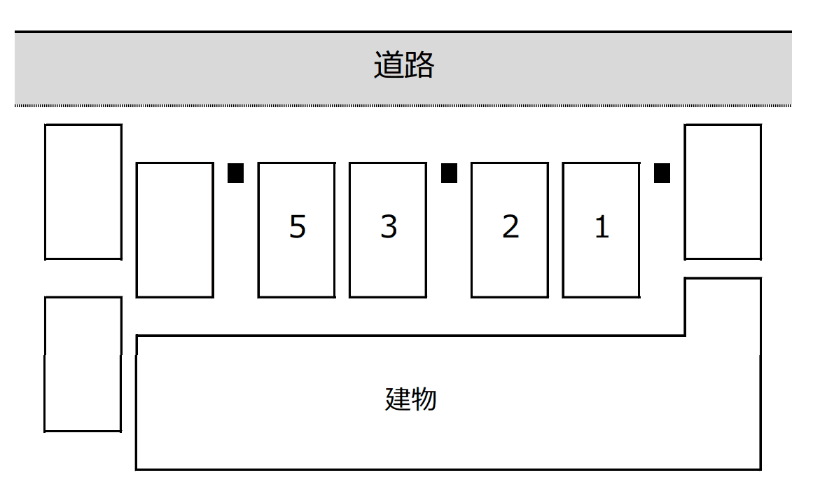 常磐町3(漆畑)駐車場の駐車配置図