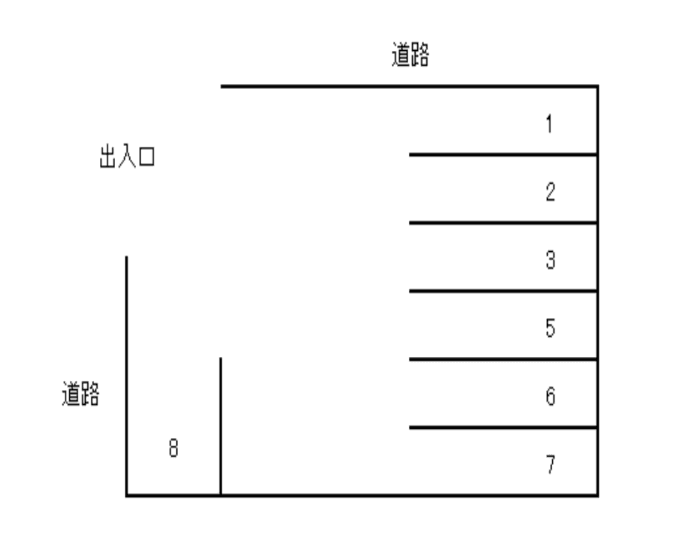 神沢駐車場の駐車配置図