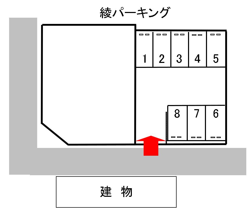 綾パーキングの駐車配置図