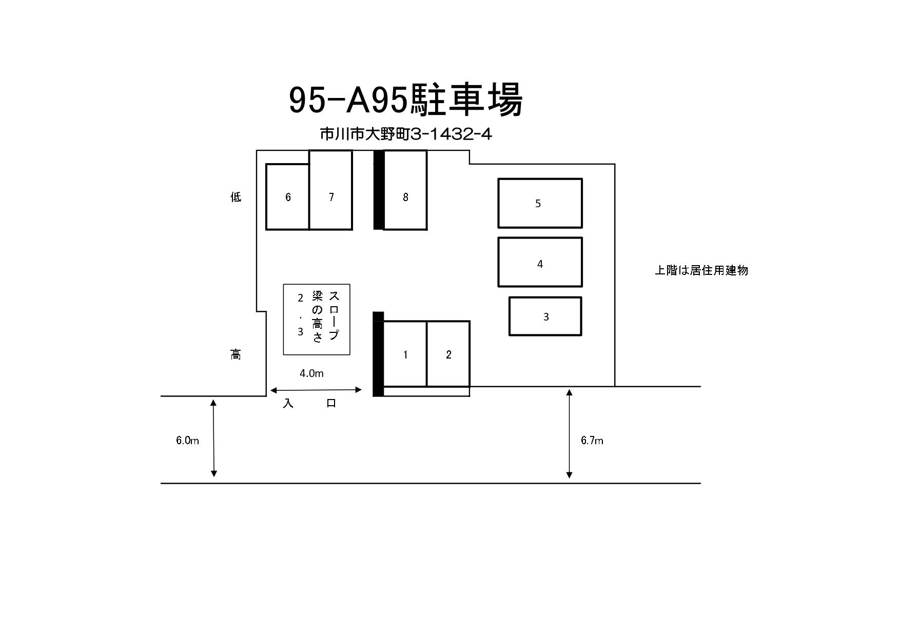 95-A95の駐車配置図