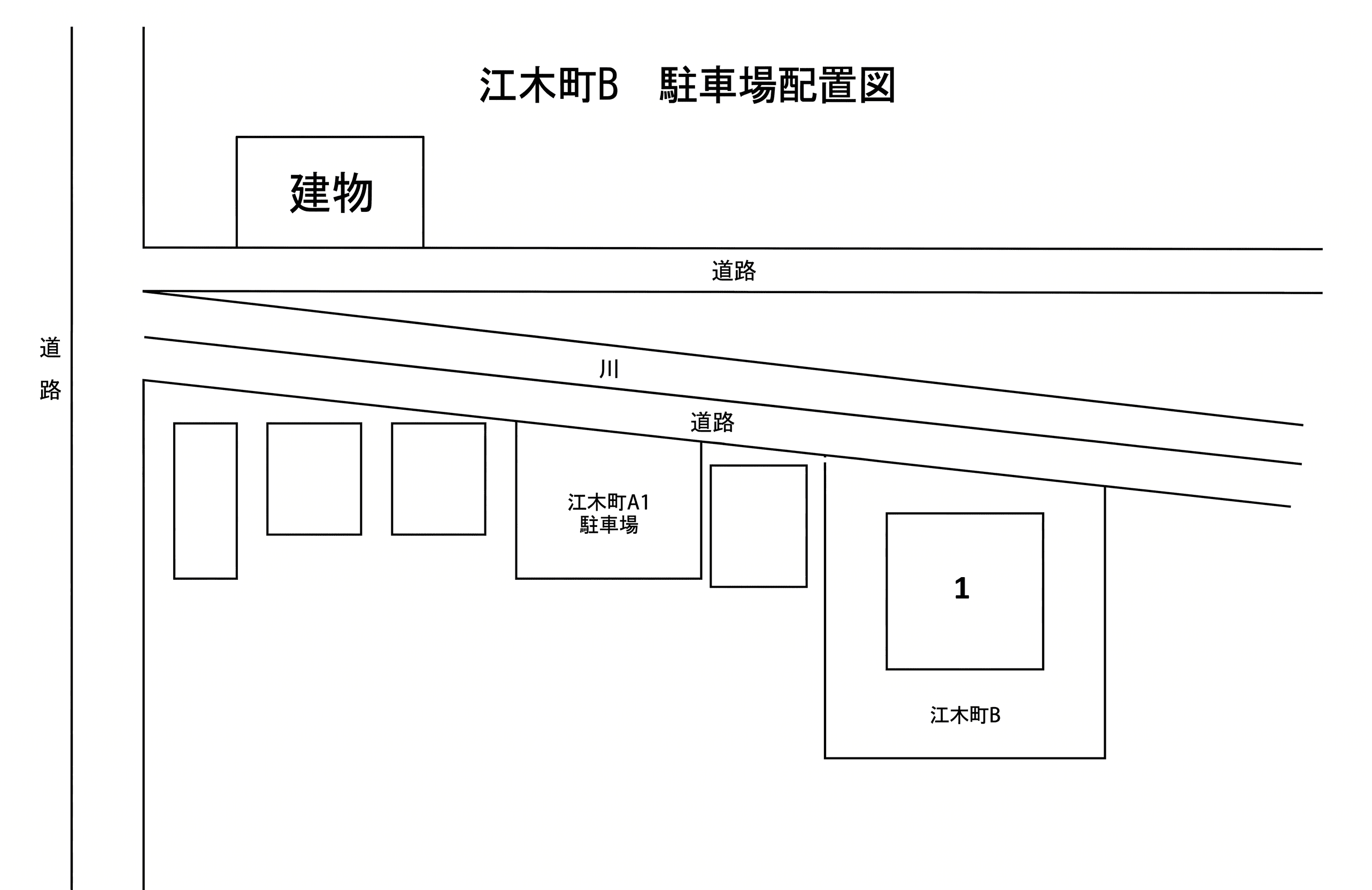 あさひ江木町B駐車場の駐車配置図