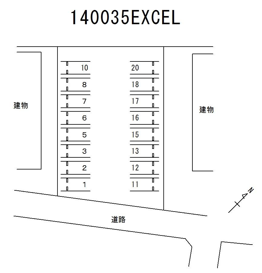 EXCELの駐車配置図