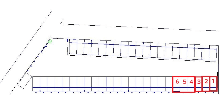 吉川駅前の駐車配置図