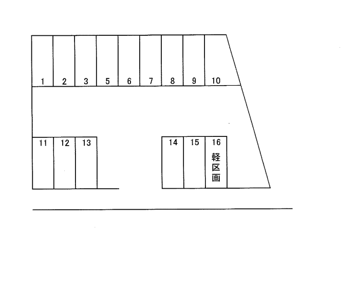 秋谷第1駐車場の駐車配置図