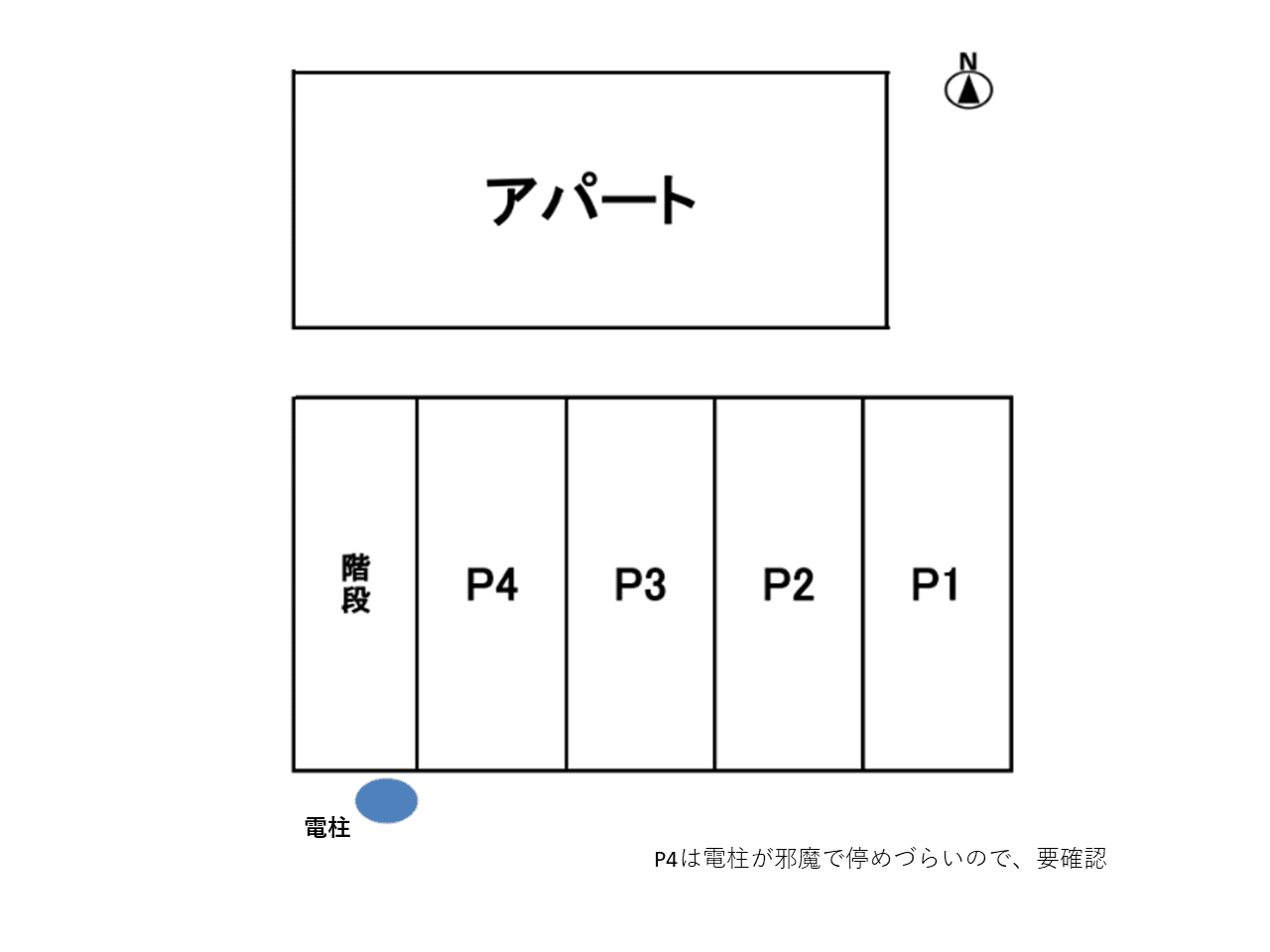 エトワールKの駐車配置図