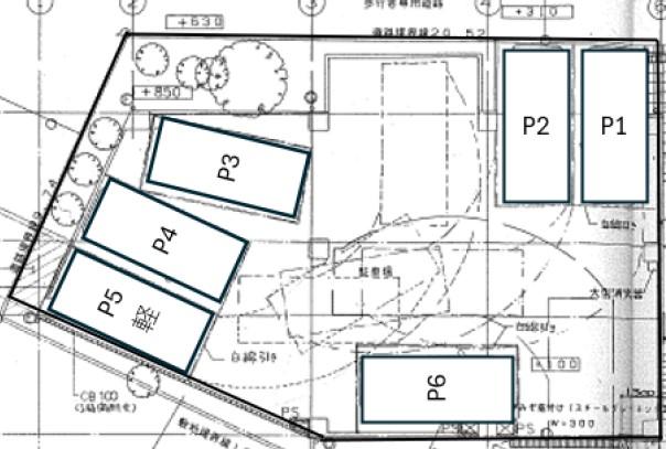 フラッツリド都筑の駐車配置図