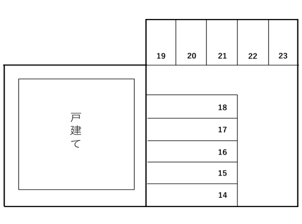 柳下商事第2駐車場の駐車配置図