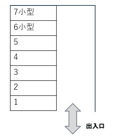 長住6丁目1区月極有料駐車場の駐車配置図