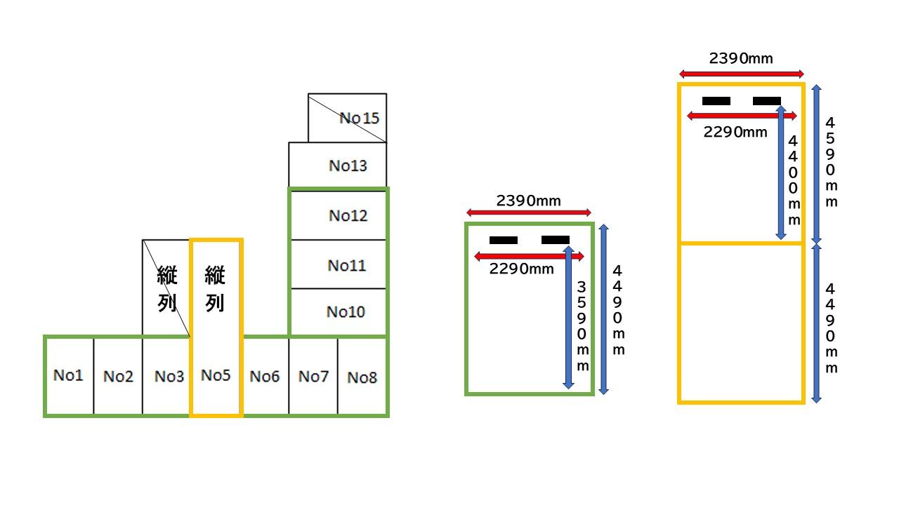 たきや駐車場の駐車配置図