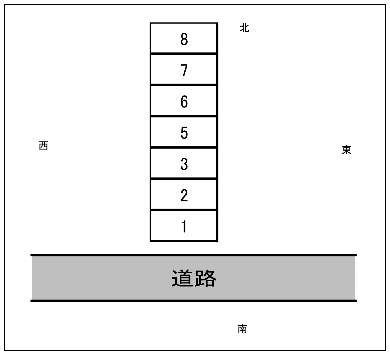 本町3丁目小松駐車場の駐車配置図