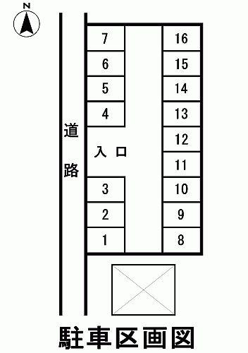 作町パーキングの駐車配置図