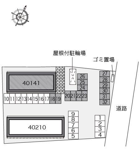 ラフィーネA(40141)の駐車配置図