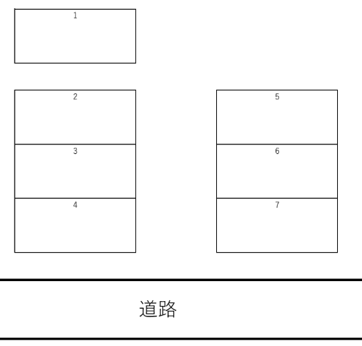 サンモール武蔵野の駐車配置図
