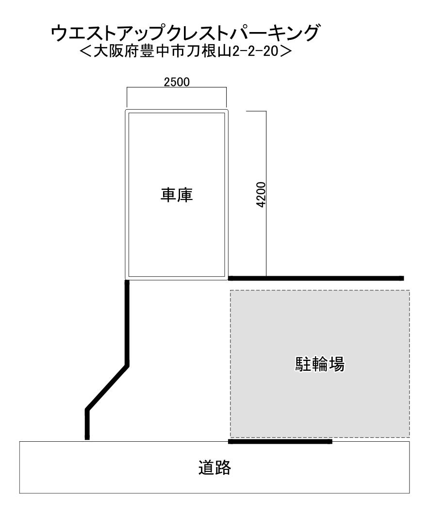 ウエストアップクレストパーキングの駐車配置図