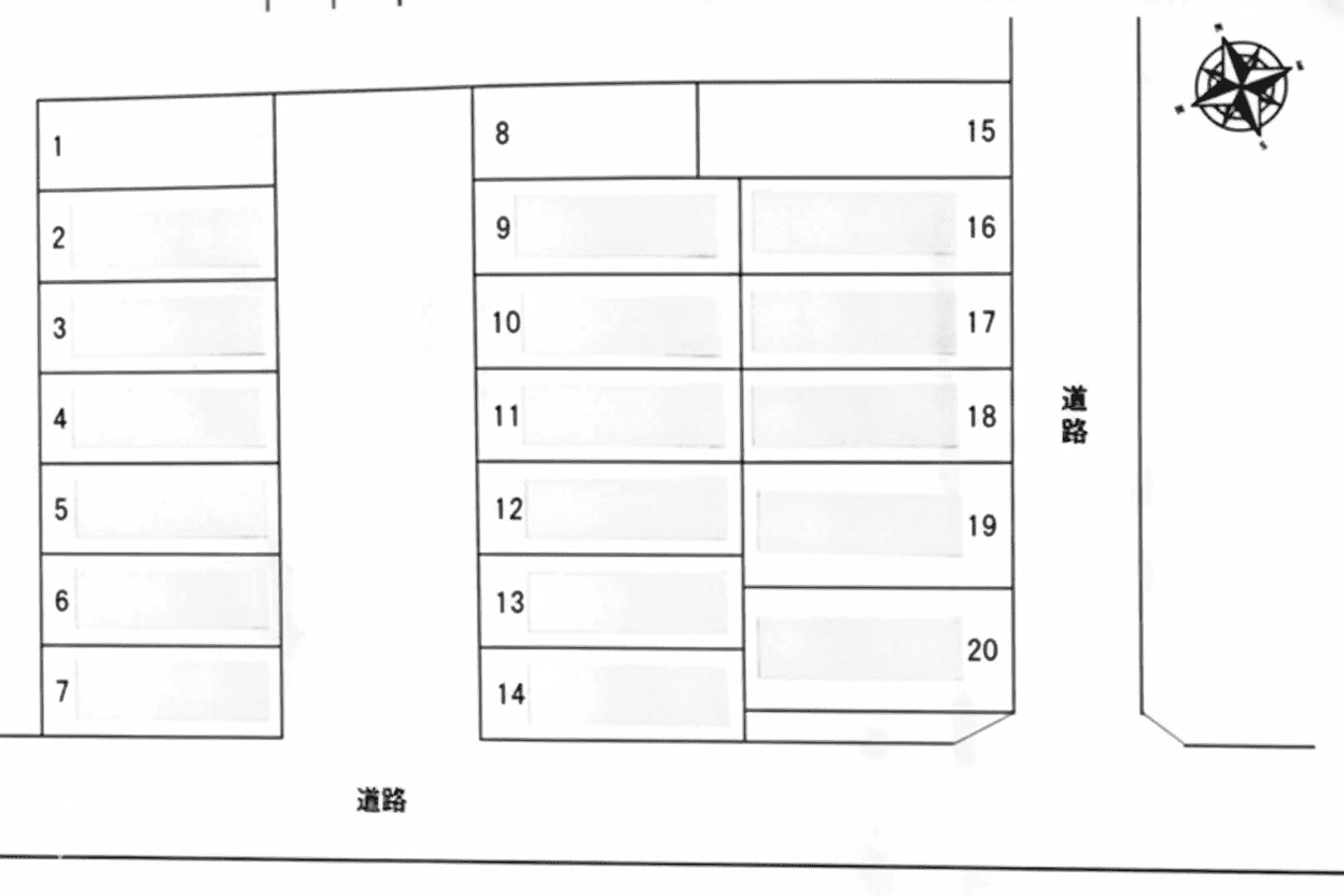 第二金井駐車場の駐車配置図