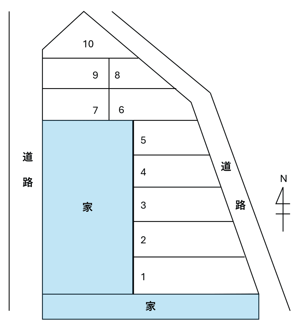 上柵駐車場の駐車配置図