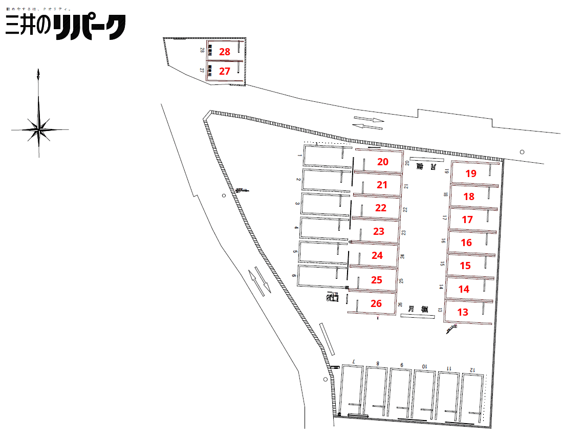 豊中桜の町6丁目第2の駐車配置図
