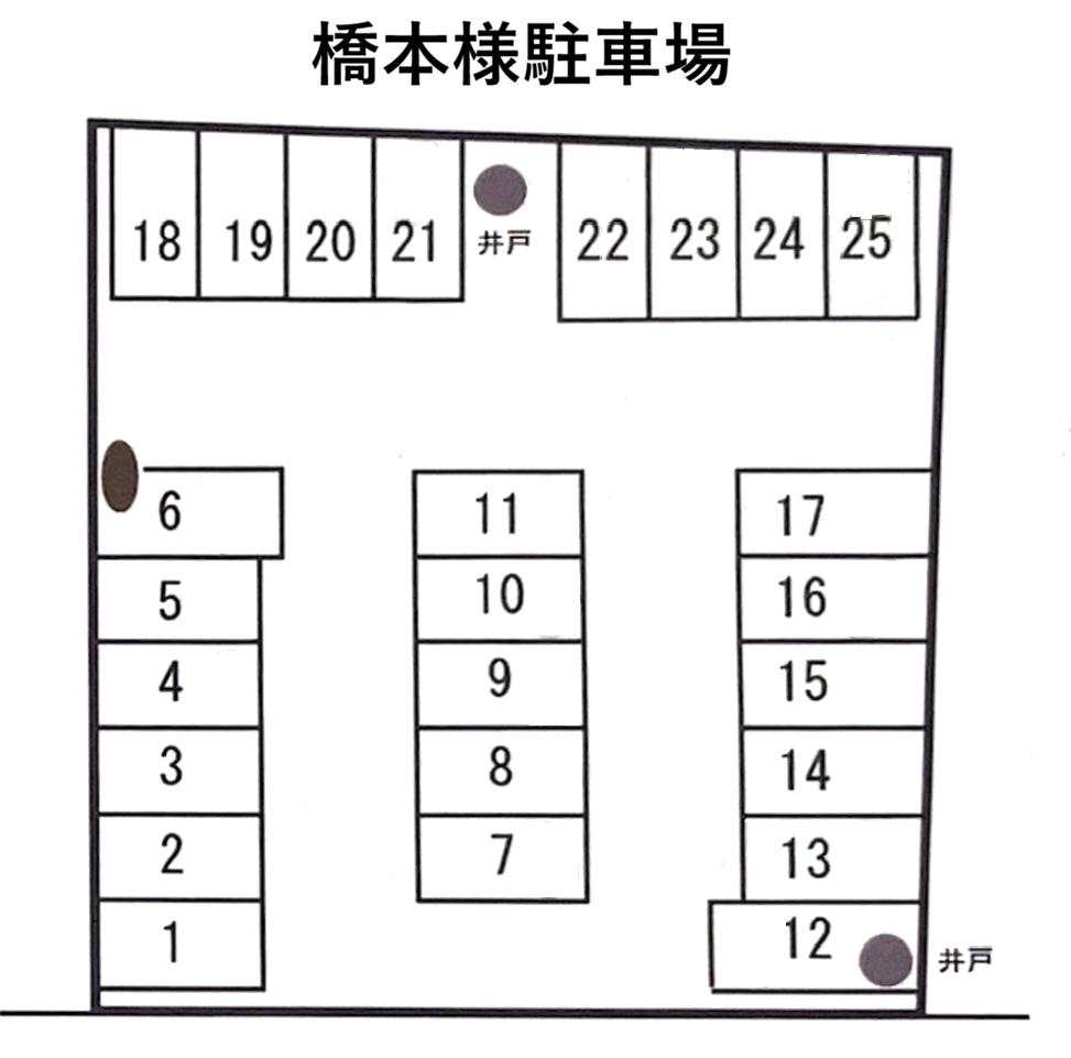 橋本駐車場の駐車配置図