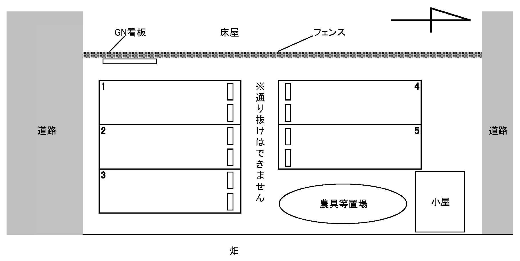 増楽町 KZ12 駐車場の駐車配置図