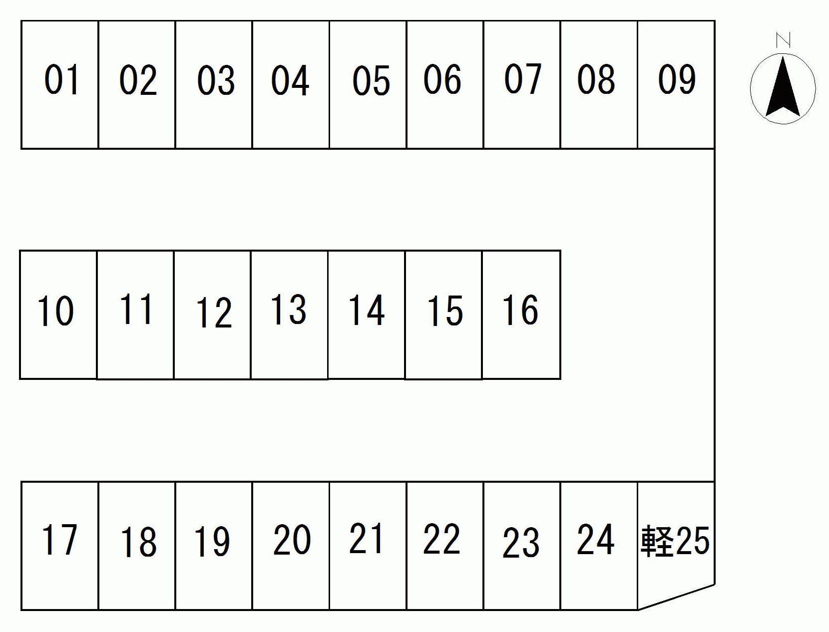 泉玉露3丁目駐車場の駐車配置図