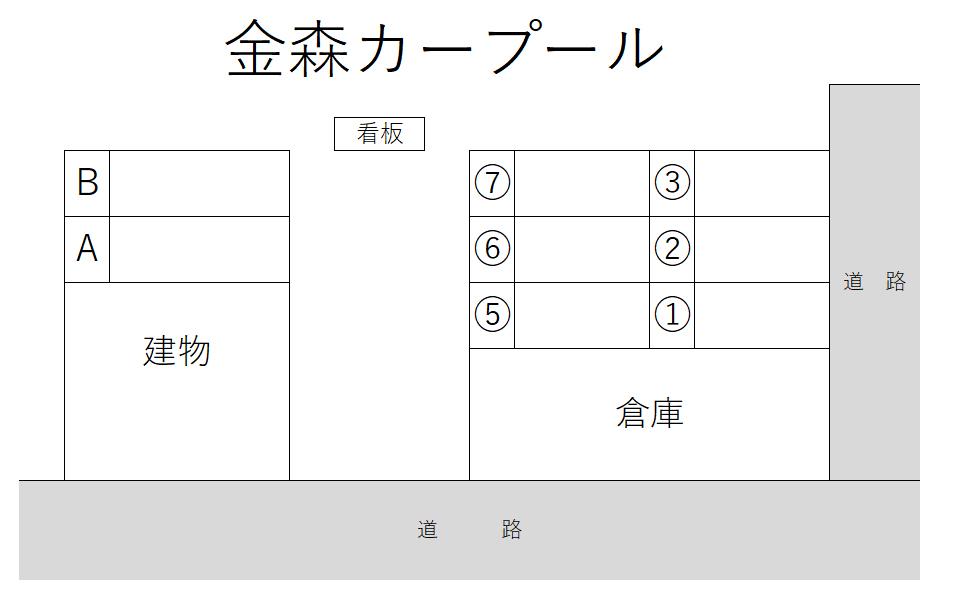 金森カープールの駐車配置図