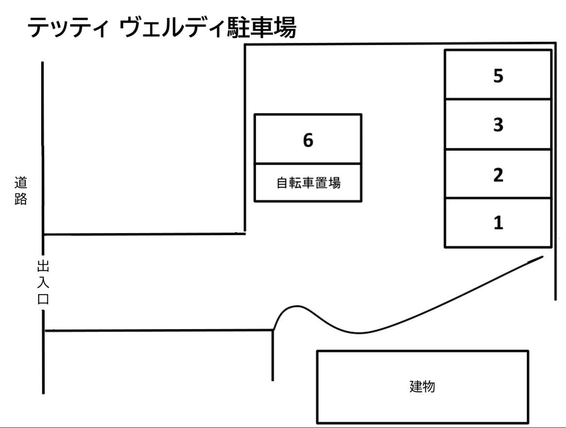 テッティ ヴェルディ駐車場の駐車配置図