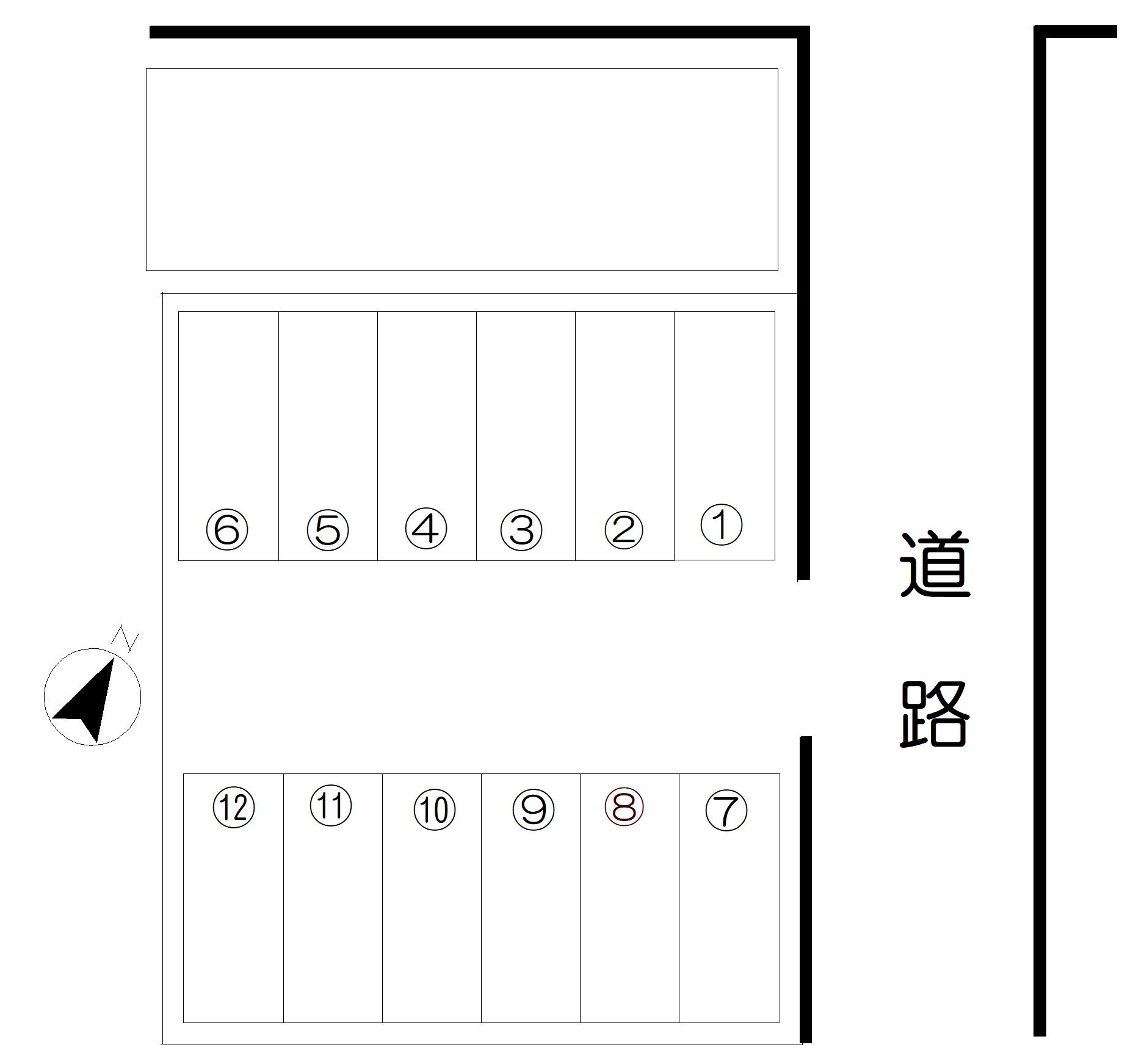 カルミヤ駐車場の駐車配置図