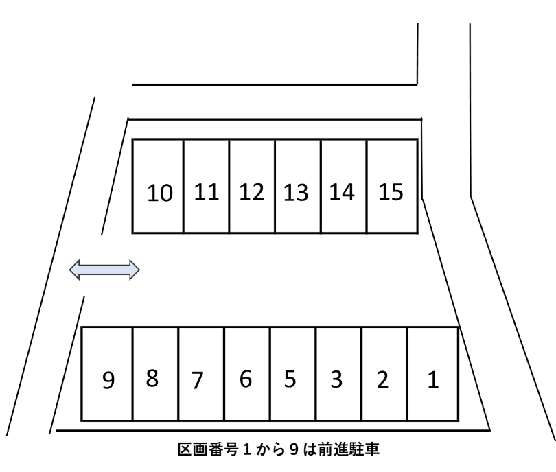 梅田駐車場の駐車配置図
