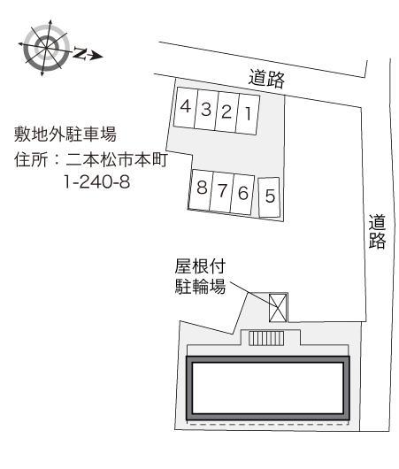 マ メゾン(29375) 敷地外駐車場の駐車配置図