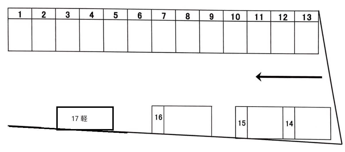 萩野町1丁目駐車場の駐車配置図