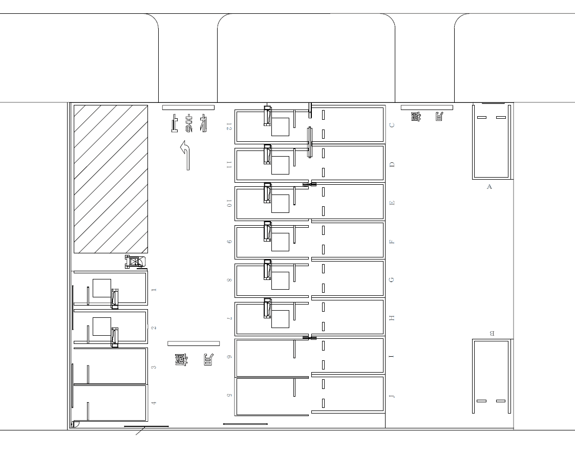 天美北7丁目の駐車配置図