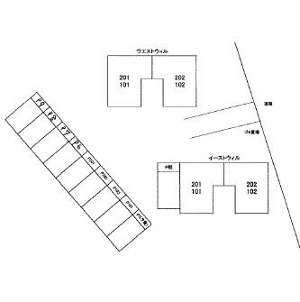 イーストウィルの駐車配置図