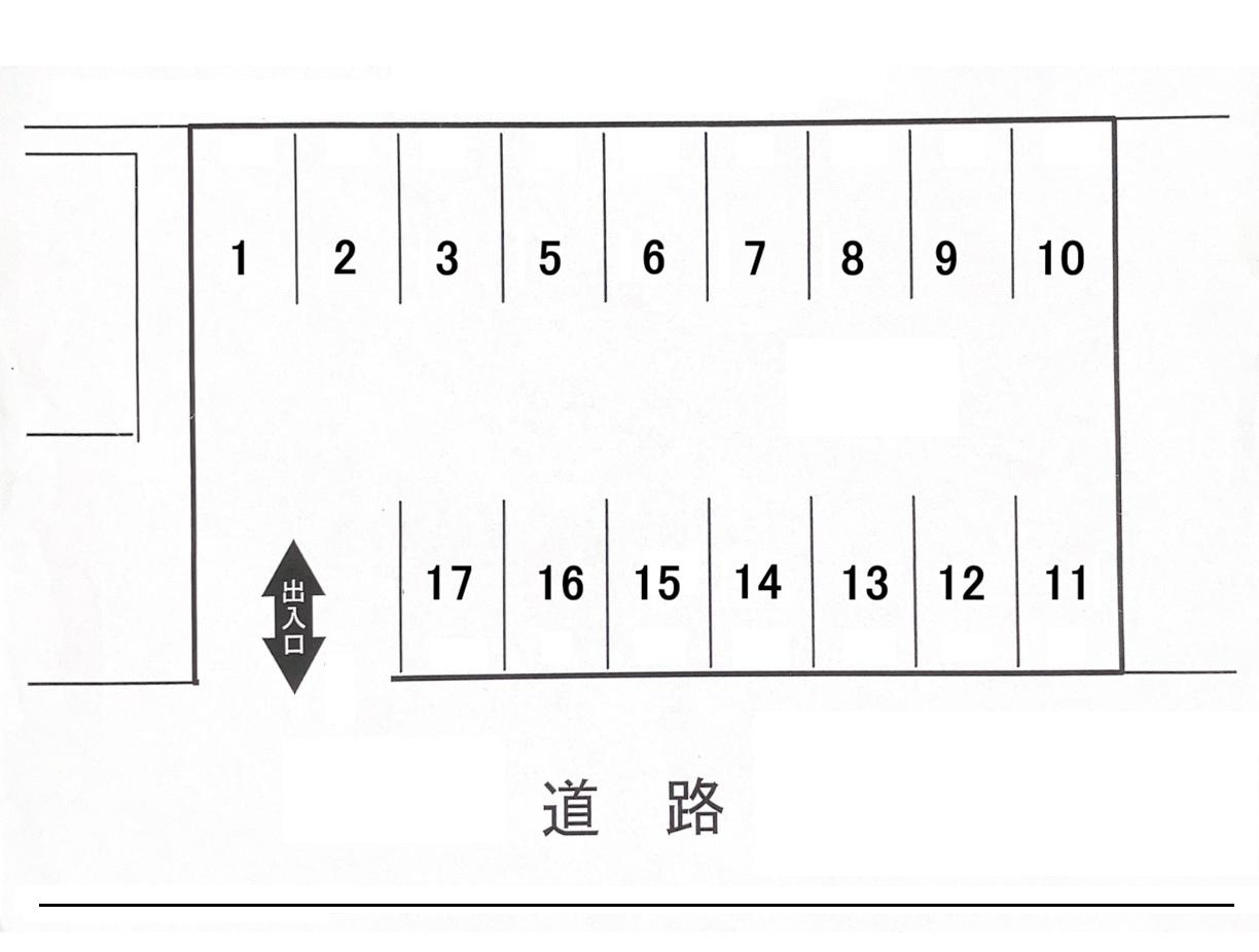 柿本(グリーンヒル②)駐車場の駐車配置図