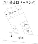 六甲登山口パーキングの駐車場