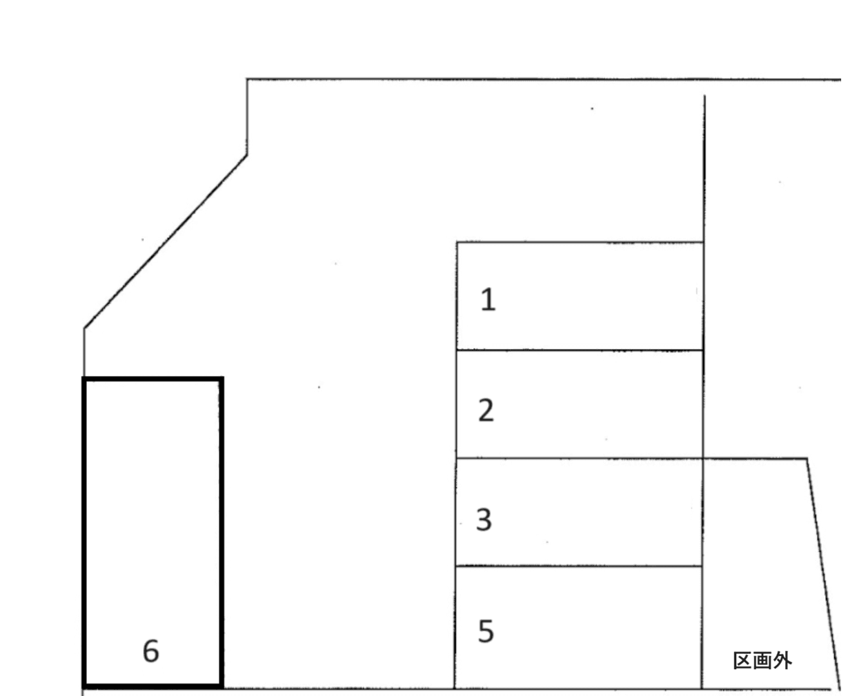 小川駐車場の駐車配置図