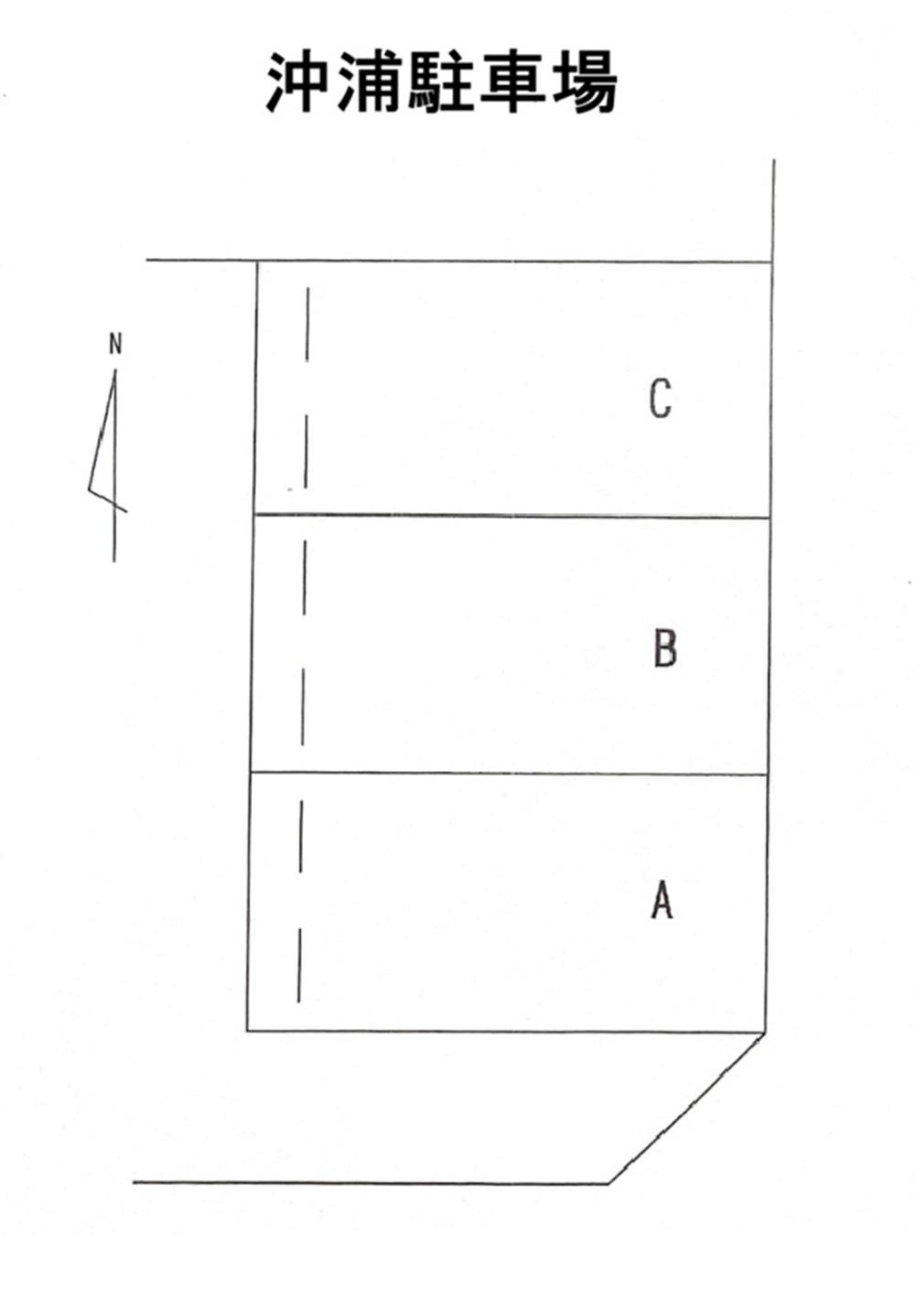 沖浦駐車場の駐車配置図