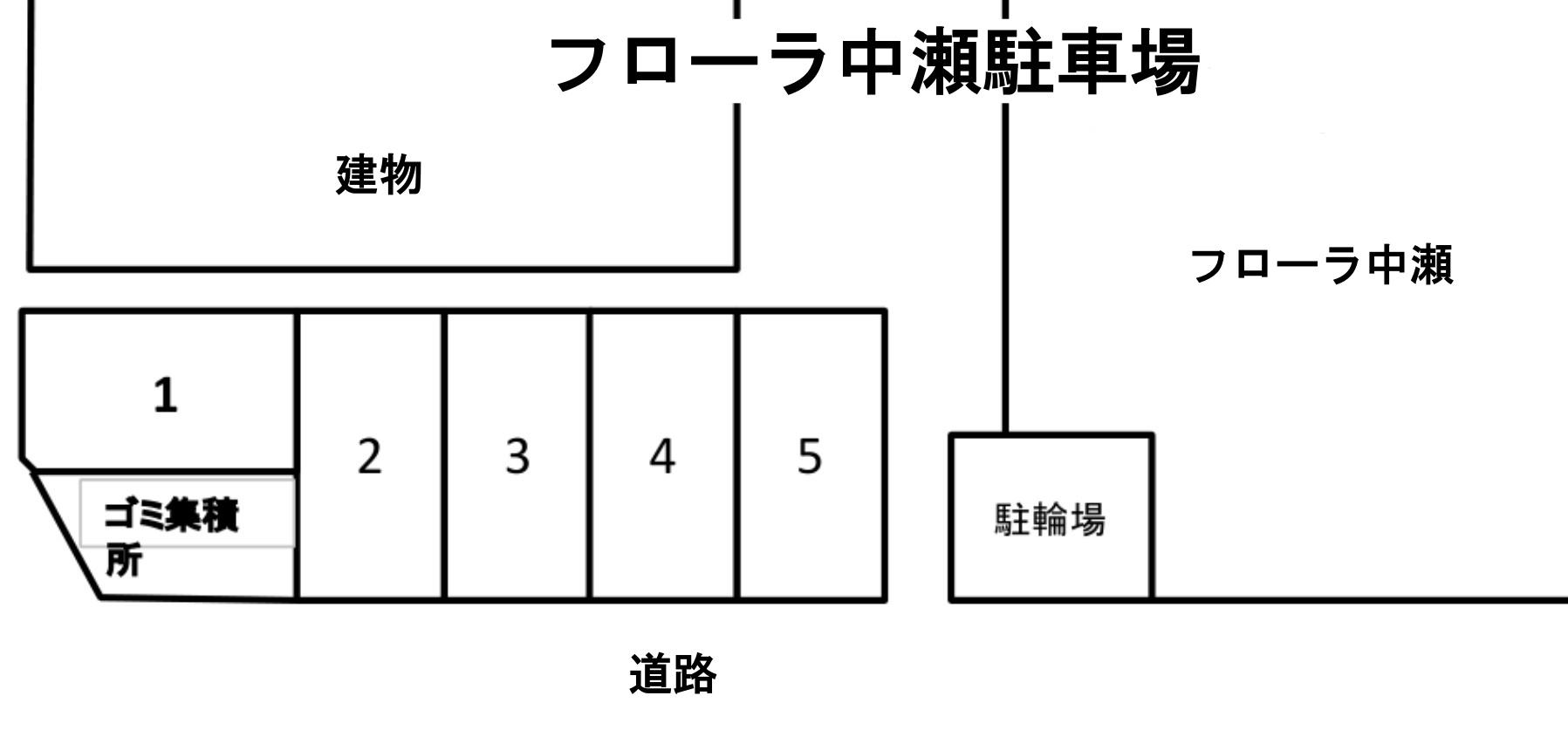 フローラ中瀬駐車場の駐車配置図