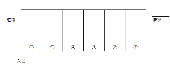 矢野東6丁目W駐車場の駐車配置図